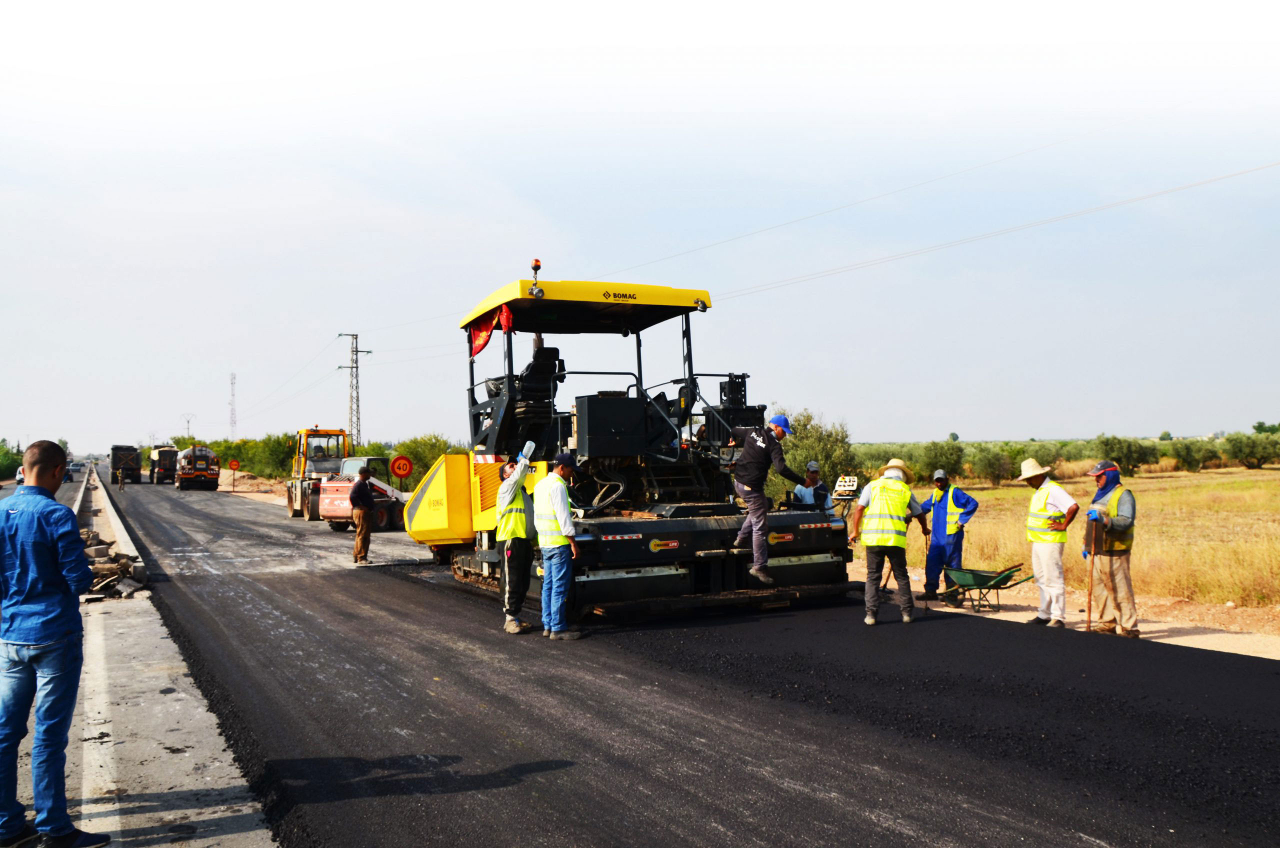 Équipe STAPORT sur un chantier routier